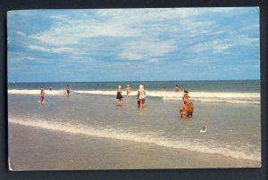 Block Island, Rhode Island/RI Postcard, Beach Scene, 1956!