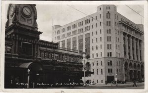 PC NEW ZEALAND, DUNEDIN, EXCH. BUILDING, Vintage REAL PHOTO Postcard (B41656)