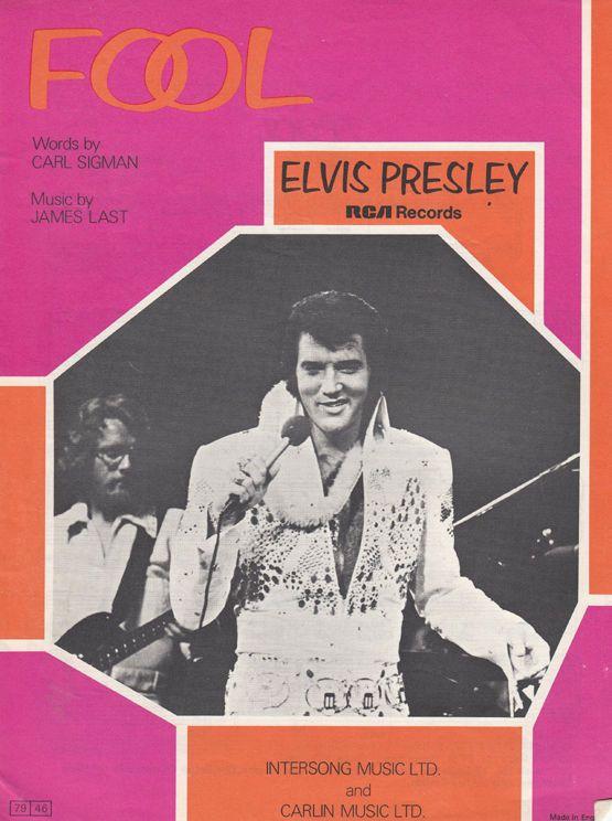 Elvis Presley Fool Vintage Sheet Music