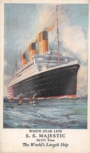 SS Majestic White Star Line Unused 
