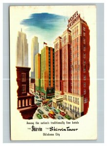 Vintage 1954 Advertising Postcard The Skirvin Tower Hotel Oklahoma City Oklahoma