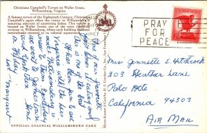 Christiana Campbell Tavern Waller Street Christian Wob Note Pm peace Postcard