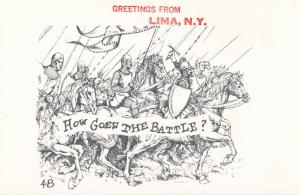Greetings from Lima NY, New York - How Goes The Battle ? - Village Print