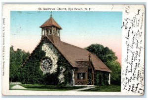 1906 St. Andrews Church Copper Window Building Rye Beach New Hampshire Postcard