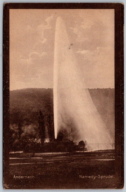 Andernach Germany c1910 Postcard Namedy-Sprudel Geyser