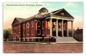 First Christian Church Hutchinson Kansas Postcard