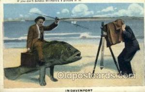 Davenport Exaggeration Old Vintage Antique Postcard Post Card  Davenport