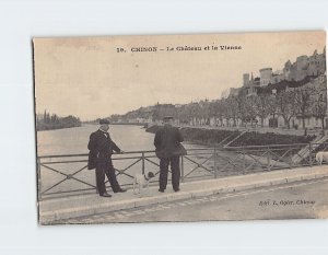 Postcard Le Château et la Vienne Chinon France