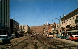 Missoula Montana MT Classic 1960s Cars Street Scene Vintage Postcard