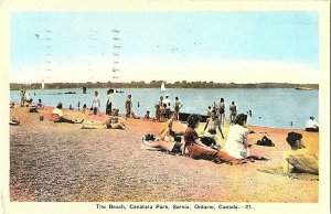 The Beach Canatara Park Sarnia Ontario Canada Postcard Standard View Card