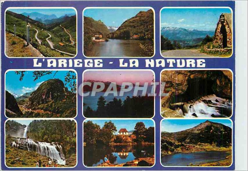 Postcard Modern Ariege Col de Port and Chateau Lake Orgeix Col de Peguere Cha...