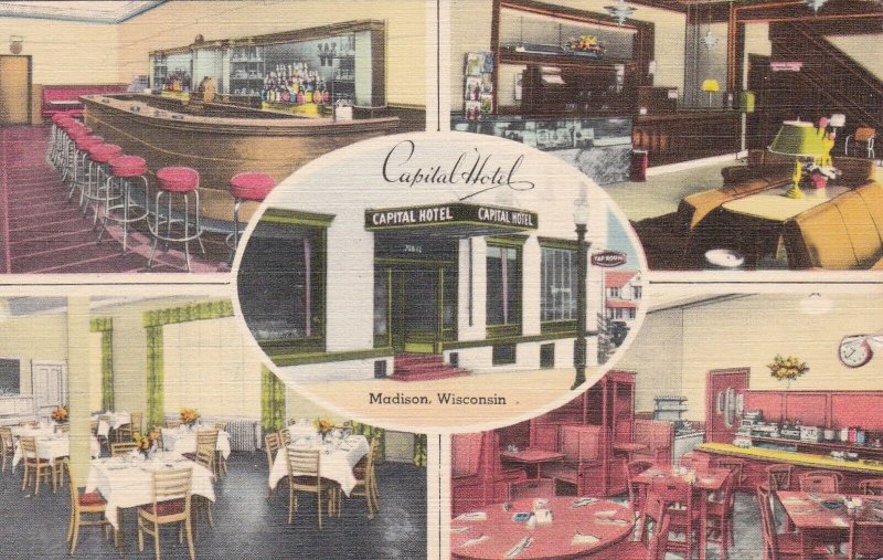 Wisconsin Madison Capital Hotel Dining Room Lounge & Coffee Shop 1952 sk7418