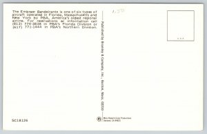 Airplane~Embraer Bandeirante~Standard Chrome Postcard