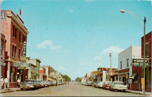 Brooks Alberta Street Scene Newell Hotel Coca Cola Bank Nova Scotia Postcard E84