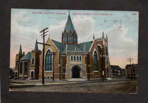 RI Cavalry Baptist Church Broad St Providence Rhode Island 1914 Postcard