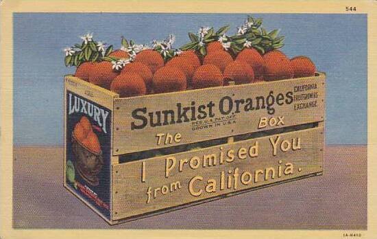 Box Of Ornages From California 1946