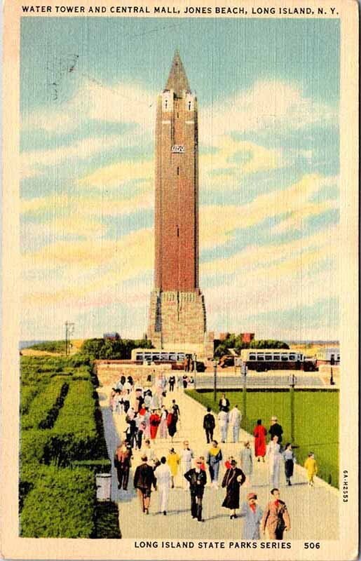 Postcard TOWER SCENE Long Island New York NY AL4794
