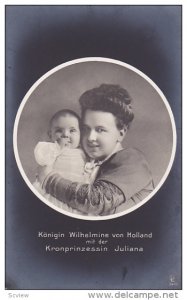 RP; Konigen Wilhelmine von Holland mit der Kronprinzessin Juliana, 00-10s
