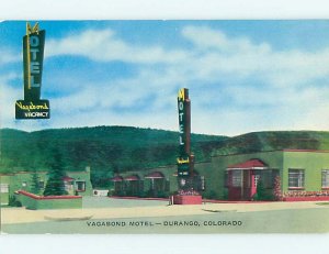 Unused Pre-1980 VAGABOND MOTEL Durango California CA s4559