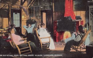 J76/ Kilauea Volcano Hawaii House Postcard c1910 Interior Sitting Room  275