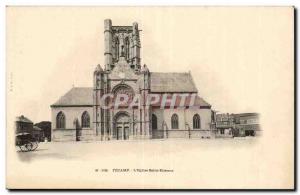 Fecamp Old Postcard L & # 39eglise Saint Etienne