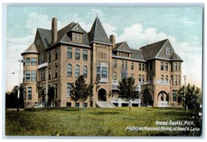 c1910 Exterior Michigan Masonic Home Reed Lake Grand Rapids Michigan MI Postcard