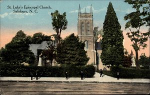 Salisbury North Carolina NC St Luke's Episcopal Church c1910 Vintage Postcard