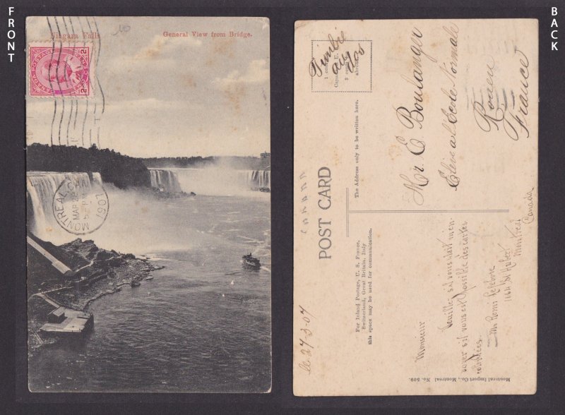 Postcard, CANADA, Niagara Falls, General View from Bridge