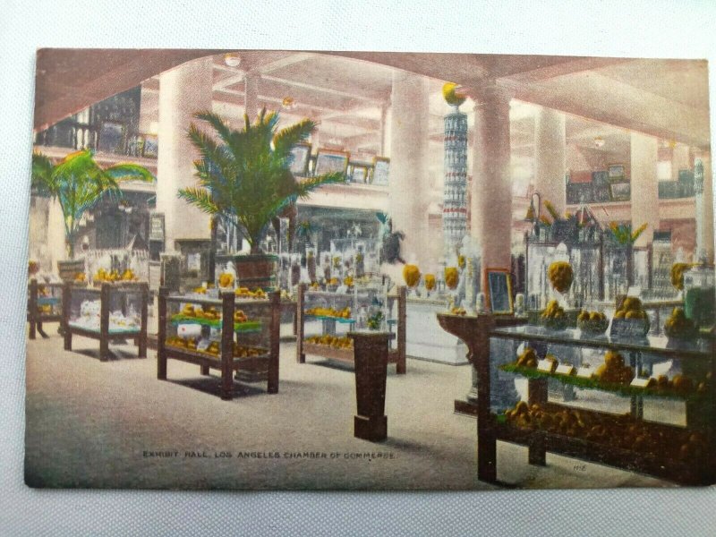 Vintage Postcard 1910's Chamber Hall Los Angeles Chamber of Commerce CA Benham