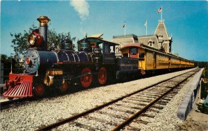 12955 Disneyland Postcard Santa Fe Railroad Passenger Train, Scarce # D 128