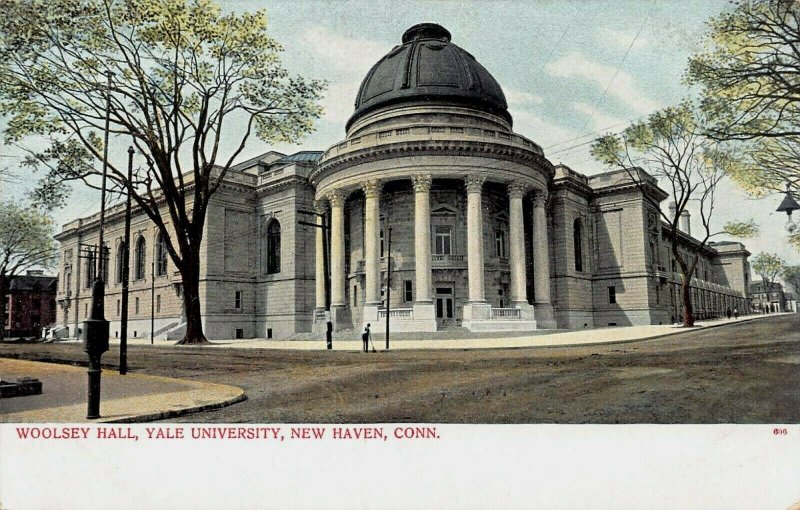 Woolsey Hall, Yale University, New Haven, CT., Very Early Postcard, Unused