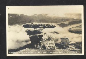 RPPC LOOKOUT MOUNTAIN TENNESSEE UMBRELLA ROCK REAL PHOTO POSTCARD