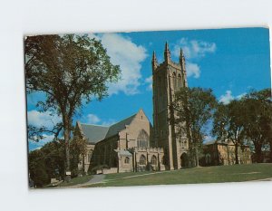 Postcard Thompson Memorial Chapel on Williams College Campus Williamstown MA USA