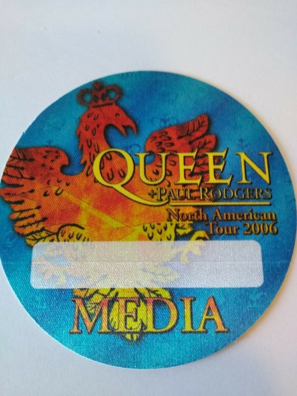Queen Backstage Pass American Tour Paul Rodgers Original 2006 Hard Rock Blue