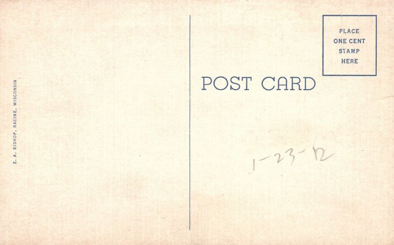 Shore Path Forest Glen Lake Geneva Wisconsin Vintage Postcard