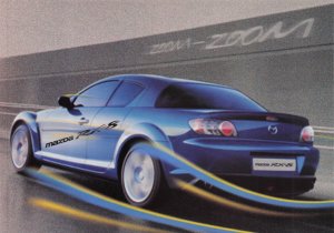 Mazda RX8 Zoom Challenge Car Advertising Postcard