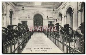 Old Postcard Paris Hotel Hall mint coins