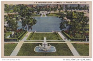 Fine Arts Garden And Lake At Museum Cleveland Ohio