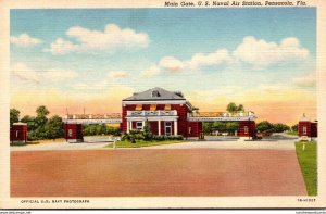 Florida Pensacola Main Gate U S Naval Air Station 1941 Curteich