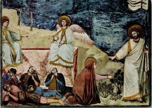 Noli Me Tangere Giotto's Life of Jesus Christian art vtg postcard