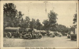 Little Rock AR Motor Trucks Camp Pike c1920 Postcard