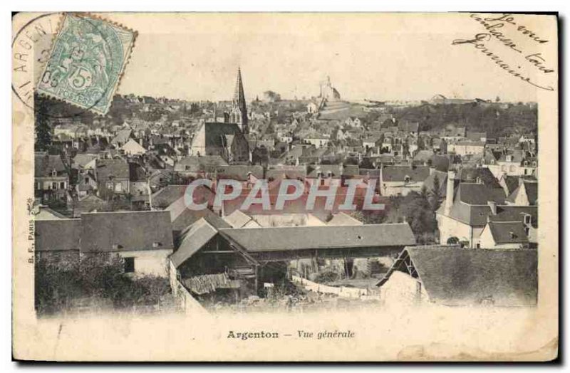 Old Postcard Argenton General view