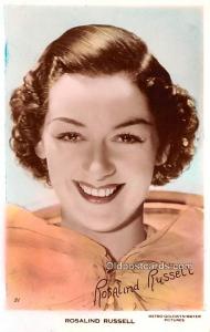 Rosalind Russell Movie Star Actor Actress Film Star Unused 