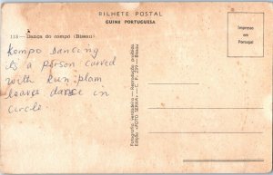 Danca do compo Bissau African Dance Guinea Postcard