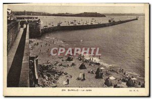 Postcard Old St Malo La Jetee