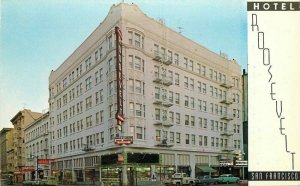 San Francisco California Cal-Pictures autos Hotel Roosevelt Postcard 21-8273