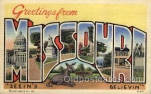 Missouri Large Letter State Unused 