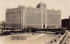 J83/ Chicago Illinois RPPC Postcard c1940s Merchandise Mart Largest Building 38