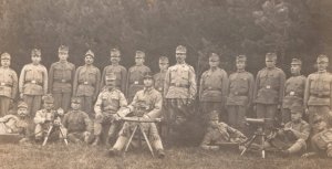 WWI Machine Gun Hungarian Soldiers RPPC Real Photo Postcard Army