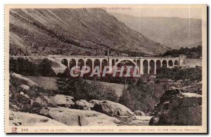 Old Postcard Vallee Carol The Carol line towers of the Trans-Grand Viaduct Ca...